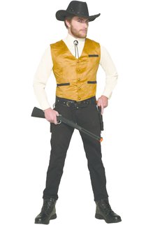 Adult Cowboy Brown Vest