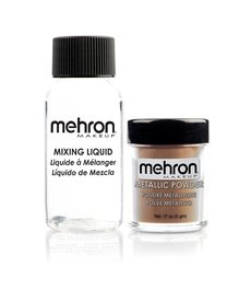 Mehron Makeup Metallic Powder with Mixing Liquid