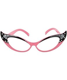 elope elope Vintage Cat Eyes Glasses Pink/Clear