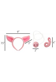elope elope Pig Ears Headband Nose & Tail Kit