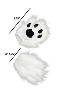 elope elope Fingerless Paws: White