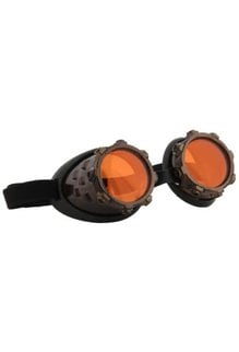 elope elope Steamworks CyberSteam Goggles: Gold/Orange