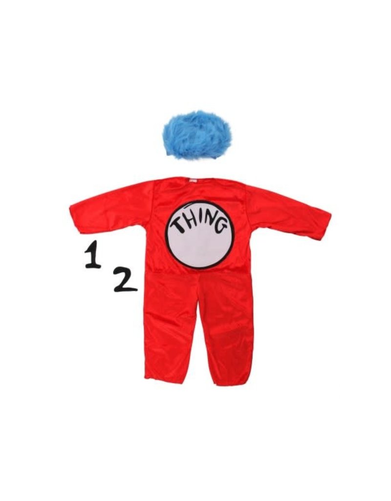 elope Dr. Seuss Cat in the Hat Thing 1&2 Costume Kids: XS (2T-4T)