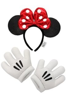 elope Disney Minnie Mouse Glitter Headband & Gloves Set
