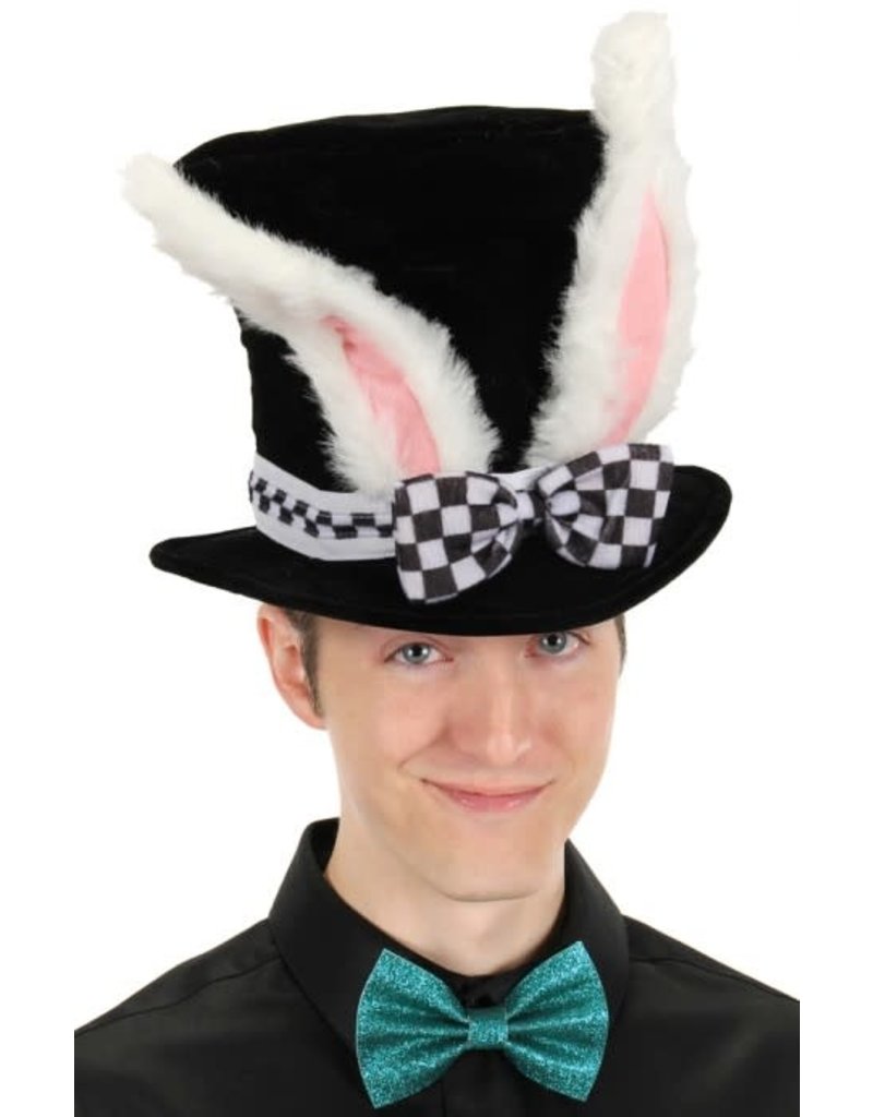 elope elope Alice in Wonderland White Rabbit Topper Plush Hat