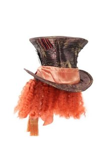 elope Disney Alice in Wonderland Tim Burton Mad Hatter Plush Hat with Hair