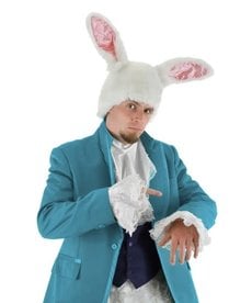 elope Disney Alice in Wonderland Tim Burton White Rabbit Plush Hat