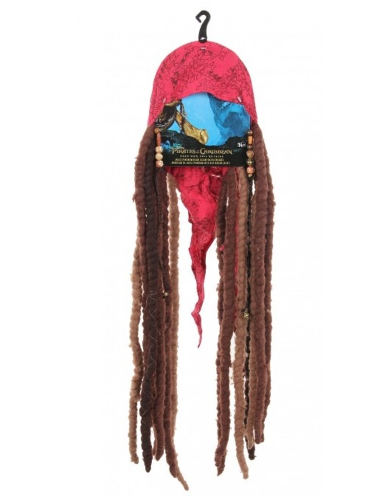 elope Disney Pirates: Dead Men Tell No Tales Jack Sparrow Scarf with Attached Dreads
