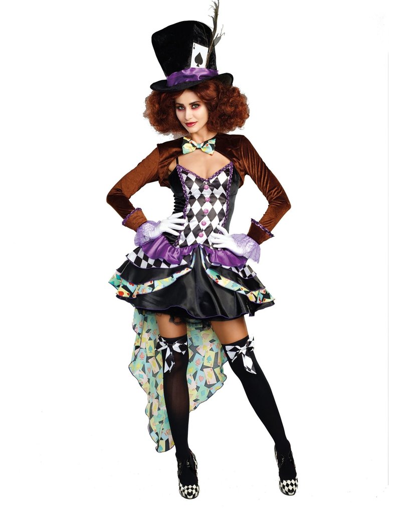 Dream Girl Women's Hatter Madness (Raving Mad) Costume