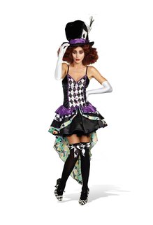 Dream Girl Women's Hatter Madness (Raving Mad) Costume