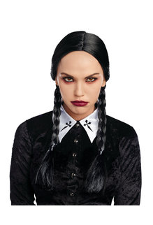 Dream Girl Adult Double Braid Wig: Black
