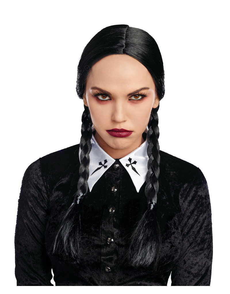 Dream Girl Adult Double Braid Wig: Black