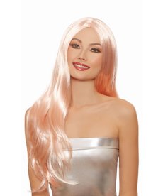 Dream Girl Long Straight Layered Rose Gold Wig