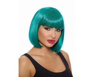 teal bob wig