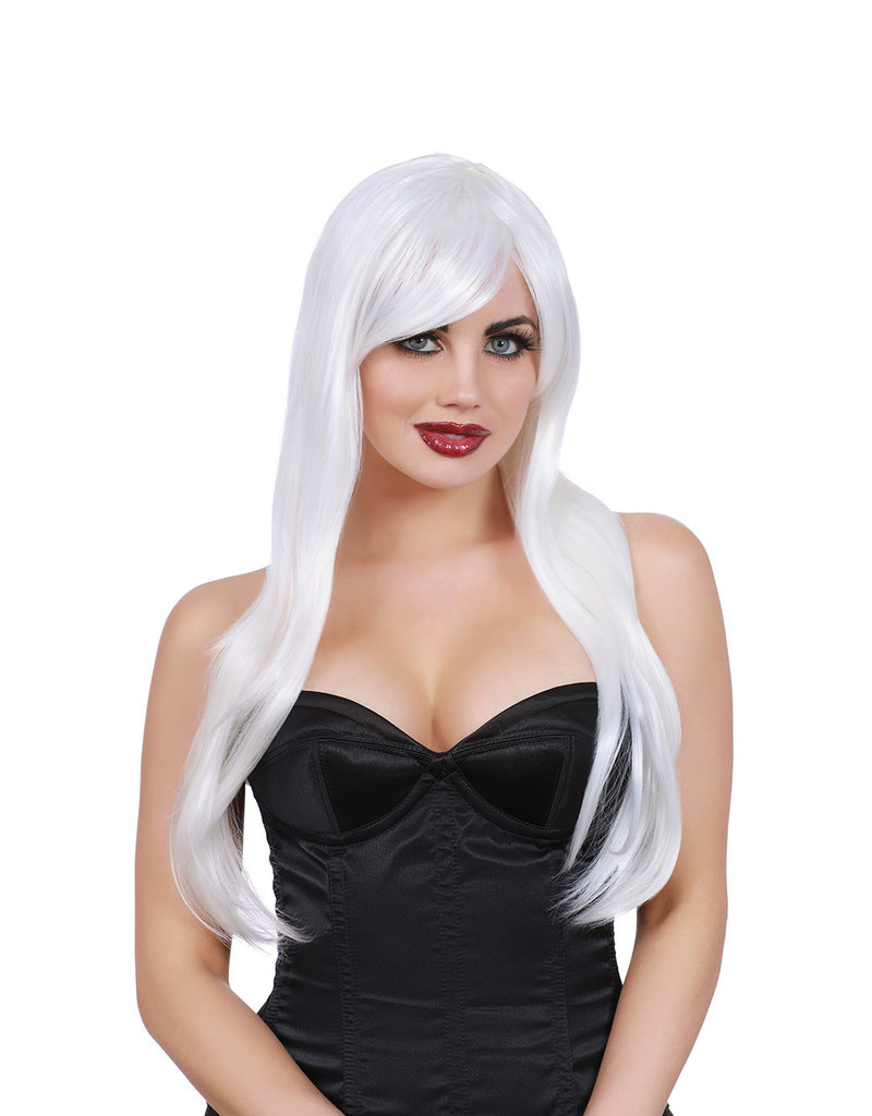 Dream Girl Long Layered Wig: White