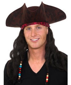 Caribbean Pirate Hat w/ Dreads