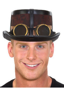 Steampunk Leather Top Hat