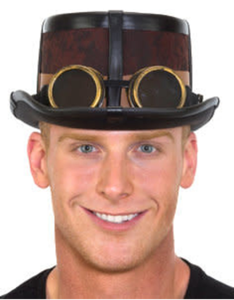 Steampunk Leather Top Hat