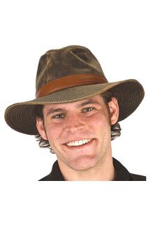 Faux Leather Safari Hat