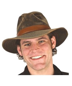 Faux Leather Safari Hat