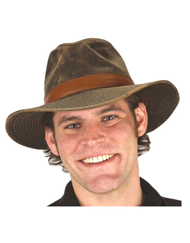 Faux Leather Safari Hat