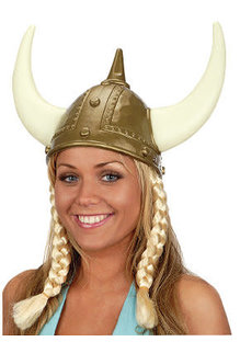 Viking Helmet w/ Blonde Braids