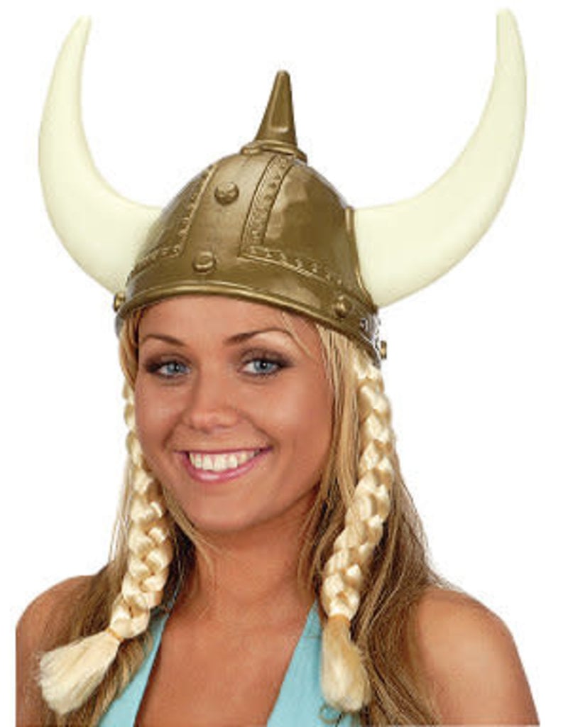 Viking Helmet w/ Blonde Braids