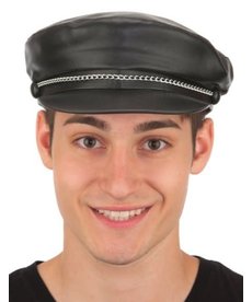 Vinyl Biker's Cap w/ Chain