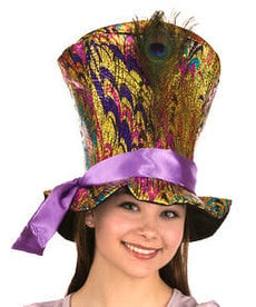 Metallic Peacock Top Hat