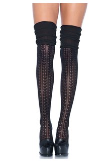 Leg Avenue Acrylic Pointelle Over The Knee Socks