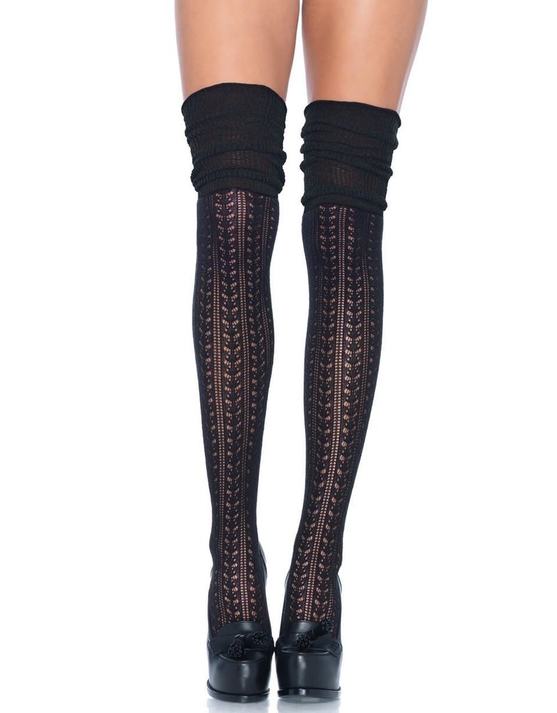 Leg Avenue Acrylic Pointelle Over The Knee Socks