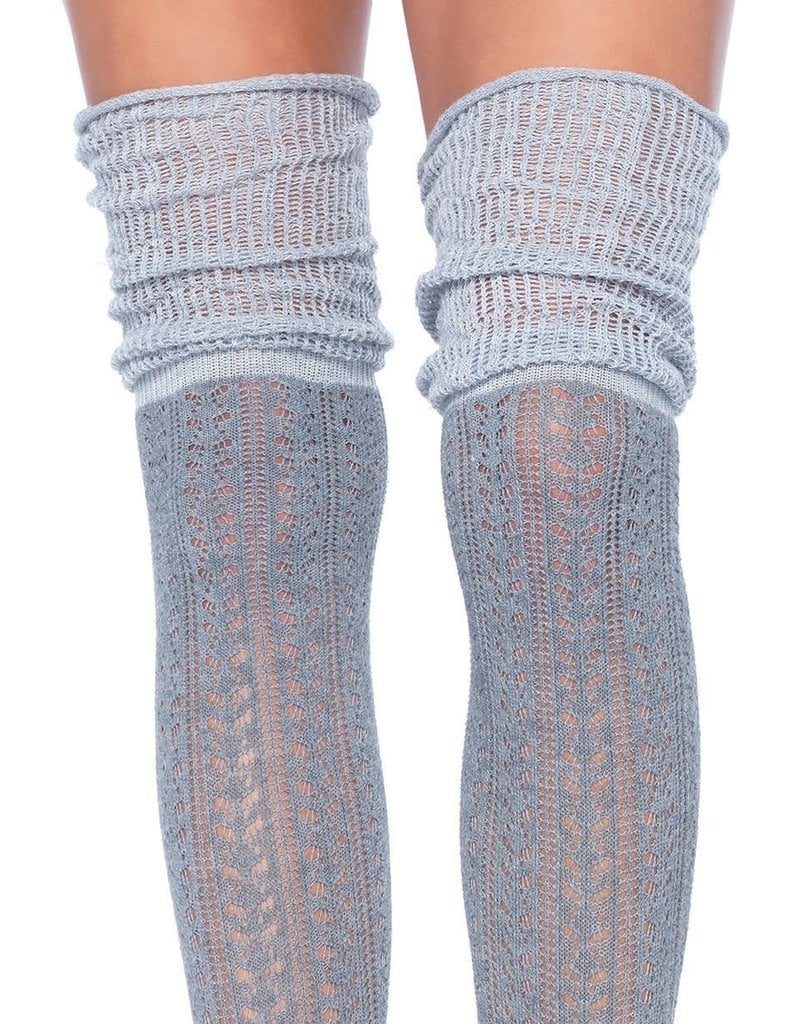 Leg Avenue Acrylic Pointelle Over The Knee Socks