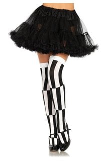 Leg Avenue Optical Illusion Thigh Highs - Black/White