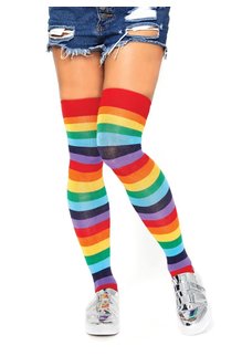 Leg Avenue Thigh Highs Stockings: Cherry Rainbow