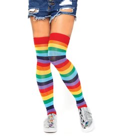 Leg Avenue Thigh Highs Stockings: Cherry Rainbow