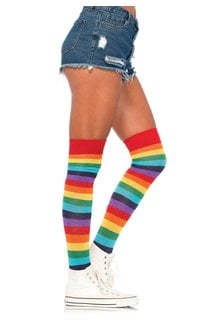 Leg Avenue Thigh Highs Stockings: Cherry Rainbow