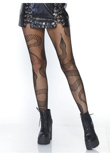 Leg Avenue Snake Fishnet Tights - O/S