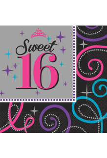 Beverage Napkins - Sweet 16 (16ct.)