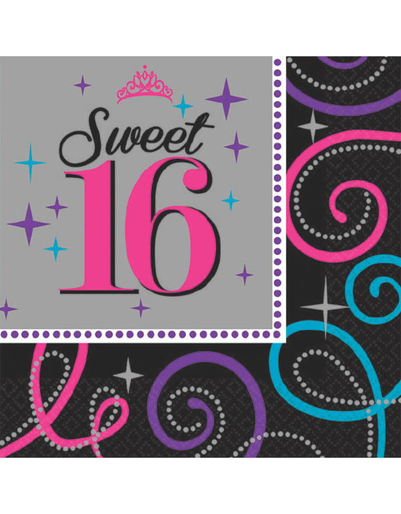 Luncheon Napkins - Sweet 16 (16ct.)