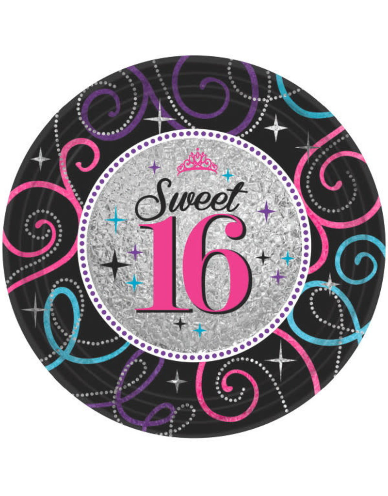 9" Plates - Sweet 16 (8ct)