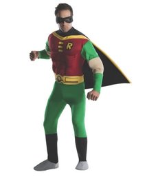 Rubies Costumes Men's Deluxe Robin Muscle Chested Costume (Teen Titans)