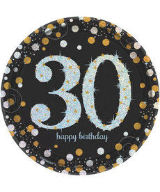 7" Plates: Sparkling Celebration - 30th Birthday