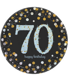 7" Plates: Sparkling Celebration - 70th Birthday