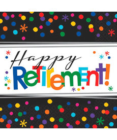 Luncheon Napkins: Officially Retired - "Happy Retirement!"