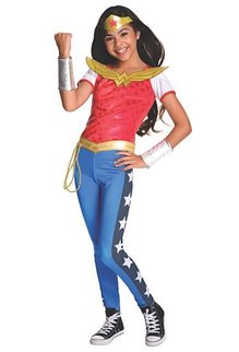 Rubies Costumes Girl's Deluxe Wonder Woman Costume (DC Super Hero Girls)