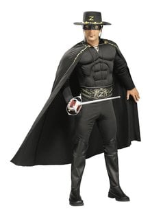 Rubies Costumes Men's Deluxe Zorro Muscle Chest Costume