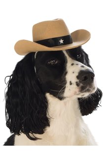 Rubies Costumes Cowboy Pet Hat (Brown): Pet Costume