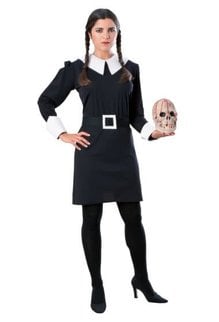 Women's Deluxe Wednesday Addams Costume - Johnnie Brocks Dungeon