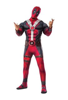 Rubies Costumes Men's Deluxe Deadpool Costume with Muscle Chest