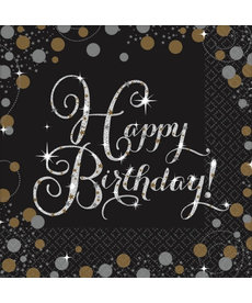 Beverage Napkins - Happy Birthday! Sparkling Celebration (16ct.)